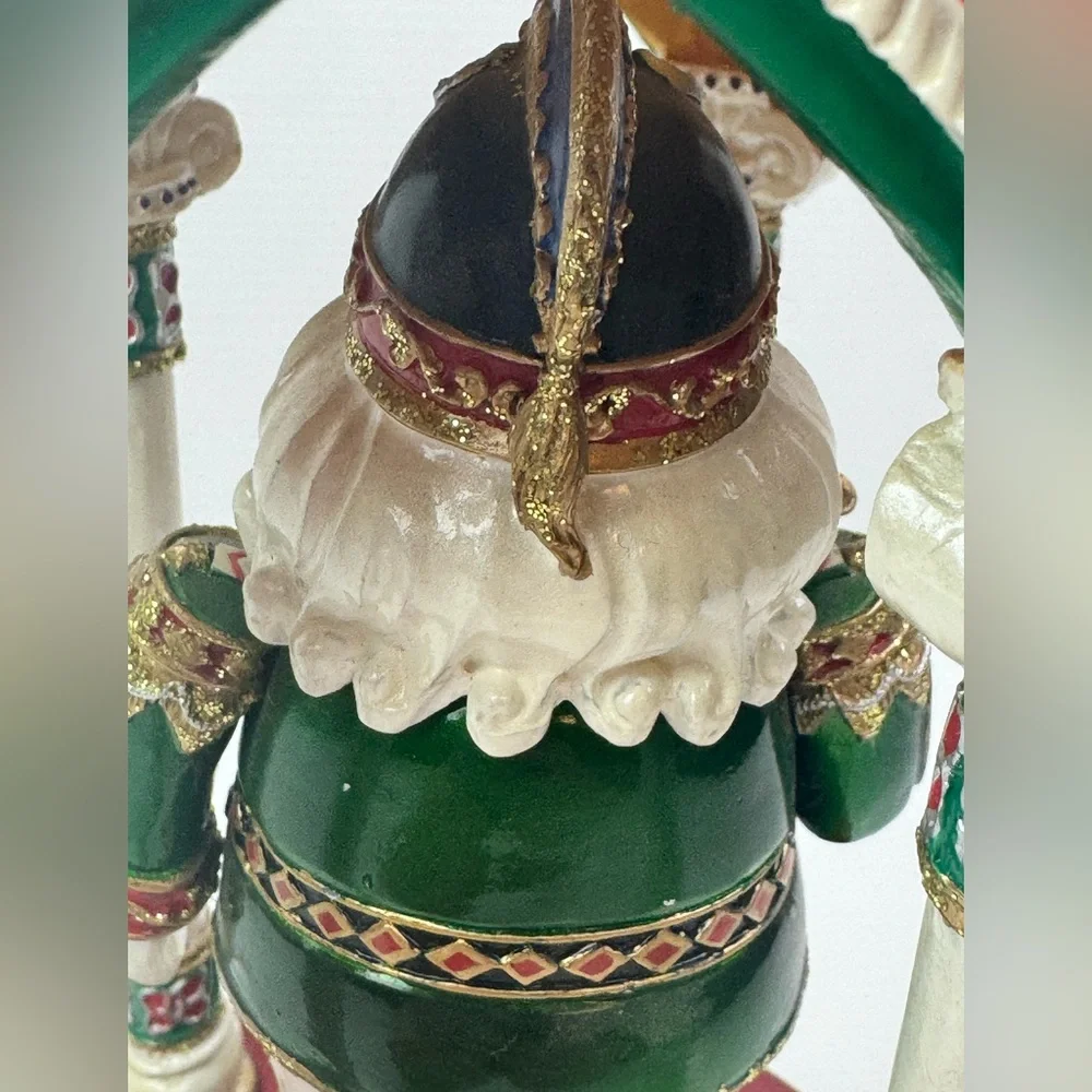VTG Pacific Rim Resin Enamel Nutcracker Trumpet Player Musical Box 55213